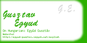 gusztav egyud business card